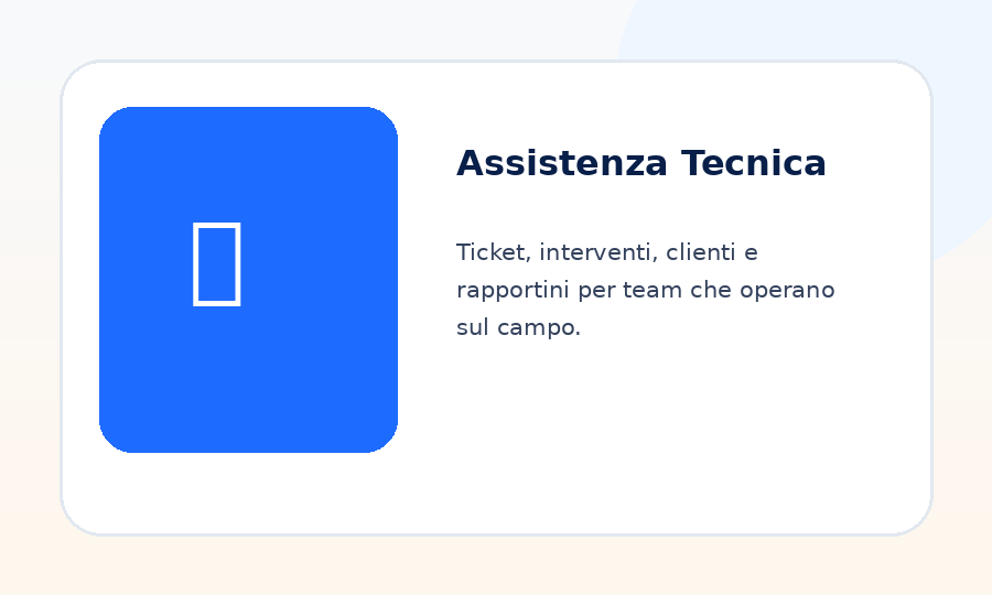 Immagine funzioni ReportOne per Assistenza Tecnica