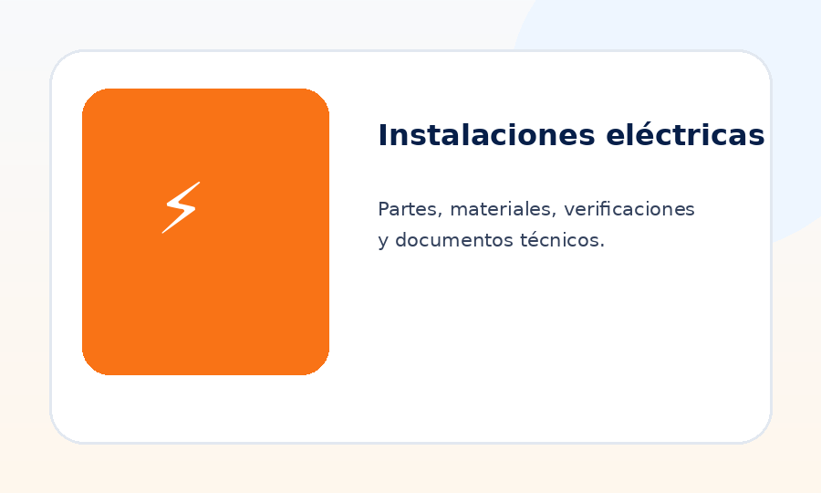 Imagen ReportOne para Instalaciones eléctricas