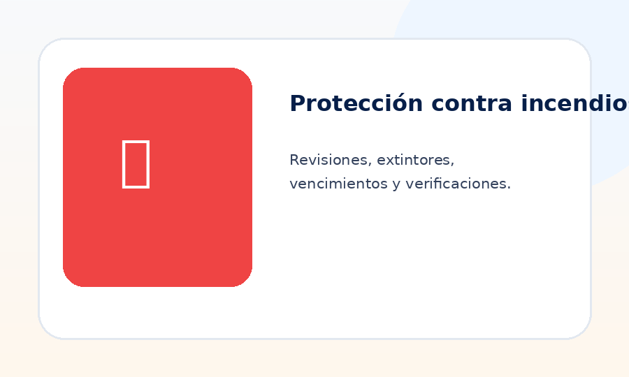 Imagen ReportOne para Protección contra incendios